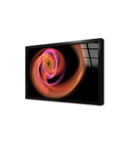 Soyut Grafik Çalışmaları Çerçeveli Cam Tablo