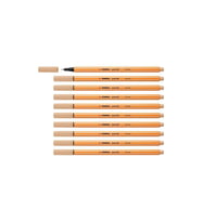 Stabilo İnce Keçe Uçlu Kalem 88 Point 0.4 MM Ten Rengi Fineliner Kalem (10 Lu Paket) (Karışık)