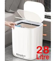 Greentech Sensörlü 28 Litre Çöp Kovası (Şarj Edilebilir Lityum Pilli) / GT-SC07B (Beyaz)