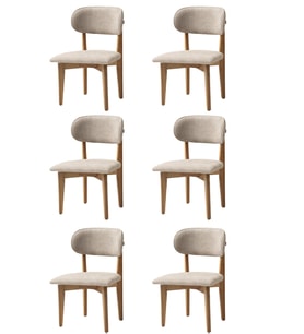 Nergis Sandalye Ahşap Gürgen 6 Li Set Cafe,Restaurant,Mutfak,Salon,Yemek Odası Sandalyesi