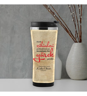 Anlamlı Öğretmenler Günü Hediyesi Termos Mug (Beyaz)