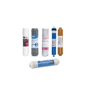 Açık Kasa Su Arıtma Cihazı 6'lı Filtre Seti Vontron Membranlı (Mineral Filtreli) (Beyaz)