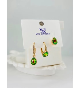 Zirkon Taşlı Üçlükombin Küpe - Kp00381
