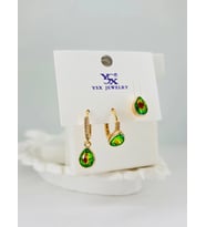 Zirkon Taşlı Üçlükombin Küpe - Kp00381
