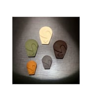 Soyut Tasarım El Yapımı Duvar Dekoru Taş Maske 5'li Set, Dekoratif Maske, 3d Duvar Sanatı (Çok Renkli)