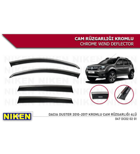 Dacia Duster Kromlu Cam Rüzgarlığı Niken 2010-2017 (Beyaz)