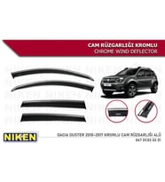 Dacia Duster Kromlu Cam Rüzgarlığı Niken 2010-2017 (Beyaz)
