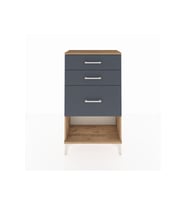 Arges Komodin 3 Çekmeceli 60x30x106 Çam-Antrasit