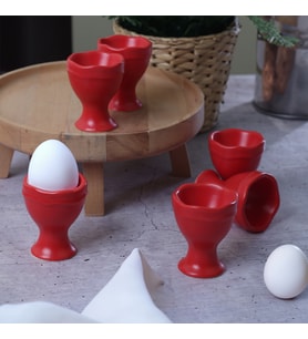 Keramika Mat Kırmızı Juliet Yumurtalık 7 Cm 6 Adet