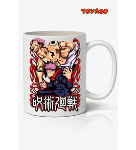 Jujutsu Kaisen Sukuna Anime Temalı Kupa Bardak - Sevgiliye Arkadaşa Hediye (Beyaz)