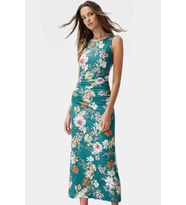 Kadın Bodycon Maxi Elbise Çiçekli Desen Örme Kumaş Yaz Aylarının Vazgeçilmezi Günlük Kullanım