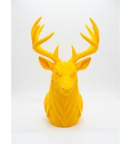 MYCRAFT3D Geometrik Geyik Büst Heykel 3D Baskı Pla Modern Dekoratif Obje 25X15 cm Masaüstü Ev Ofis Dekoru