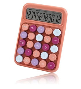 Runzon Renkli Elektronik Hesap Makinesi Pembe RZ817