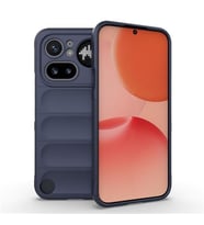 Coverzone Nothing Phone 4A Pro İle Uyumlu Kılıf TPU Oyuklu Arka Yüzey Z-Etnik Esnek Silikon Kapak Phone 4A Pro için O-tto Prime Silikon Kılıf Koyu Lacivert