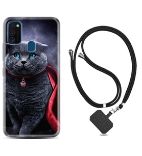 Samsung M21 M22 M23 M30 M31S M32 Kılıf Boyun Askılı Silikon Super Cat 1666