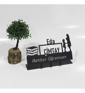 Rehber Öğretmen Masaüstü İsimlik - Metal Masa İsimliği - Kişiye Özel İsimlik