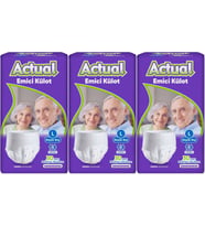 Actual Emici Külot Yetişkin Bezi L - Large - Büyük (Islaklık Göstergeli) 90 Adet