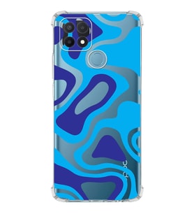 PrintiFy Oppo A15s Uyumlu Köşe Korumalı Renkli Desen Tasarımlı Şeffaf Silikon Kılıf