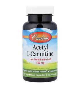 Acetyl L-Carnitine Free-Form 500 mg 60 Serving