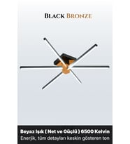 Nova 6 Bronz LED Tavan Avize – Kumandalı Dim Edilebilir – Aşağı Işık