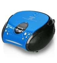 LENCO SCD-24 MAVİ/SİYAH - CD ÇALARLI TAŞINABİLİR Müzik Seti STEREO FM RADYO - MAVİ/SİYAH (Mavi-Siyah)