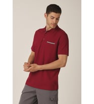 ALEXANDERGARDI GENİŞ KALIP POLO YAKA T-SHİRT (CAS442940) (Bordo)