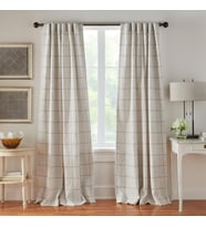 Lexroo Elrene Home Fashions Pencere Paneli Ekose Izgara Karartma Pencere Perde Panelleri/Oturma