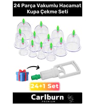 Özel Üretim Selülit Çatlak Giderici Vakumlu Masaj Aleti 24'lü Kupa Hacamat Seti