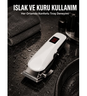 Tıraş Makinesi Profesyonel Saç Ve Sakal Kesme Milim Ayarlı Dijital Göstergeli Yeni Nesil