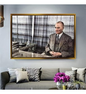 Altın Çerçeveli dekoratif tablo a582 (Gold)