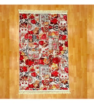 Floral Motifli Karma Desenli 120 X 180 Dijital Baskı Halı
