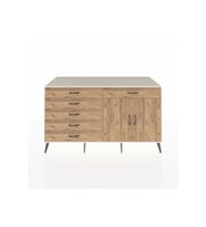 Kronos Konsol Tek Raflı 6 Çekmeceli 2 Kapaklı 176x59x99 Aytaşı-Çam