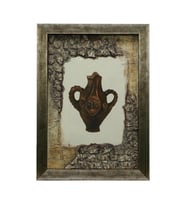 e38 EL İŞÇİLİĞİ ÇİFT ANTİLOPLU TESTİ KUMAŞ BOYAMA TABLO 70*50 CM -6434