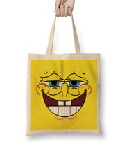 Sünger Bob Sponge Bob 014 Bez Çanta Uzun Saplı