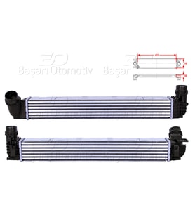 Renault Scenic Grand Scenic Megane 2008 Sonrası Turbo Radyatörü (Intercooler) 655x90x80
