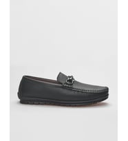 Hakiki Deri Siyah Tokalı Erkek Loafer