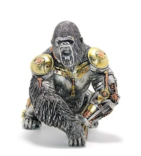 Steampunk Polyester King Kong TV kabine Masaüstü Ofis Hayvan Dekorasyon