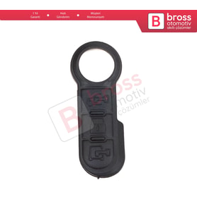 Citroen Relay Fiat Ducato Peugeot Boxer için 3 Tuş Düğmeli Uzaktan Kumanda Anahtarı Kauçuk Düğme Pedi 71752589