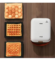 Mioji Mio WT2 Çok Fonksiyonlu Waffle ve Tost Makinesi – 3 Farklı Plaka, Yapışmaz, Kompakt Tasarım (Karışık)