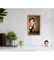 BK Gift Kişiye Özel Üstad Karikatürlü Dekoratif Retro Ahşap Tablo-1