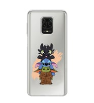 Redmi Note 9 Pro/Note 9S Uyumlu Sevimli Baby Yoda ve Stitch Desenli Şeffaf Telefon Kılıfı