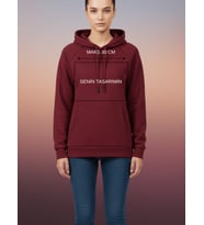 Kişiye Özel Baskılı Unisex İçi Polarlı Kapüşonlu Sweatshirt