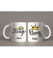 Kişiye Özel İkili King - Queen Baskılı Kupa