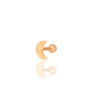 Gümüş rose hilal modeli Tragus helix Piercing küpe SGTL12316ROSE