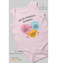 Aileye Özel Sıfır Kollu Bebek Body %100 Pamuk