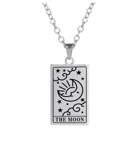 Gümüş  The Moon Tarot Kolye