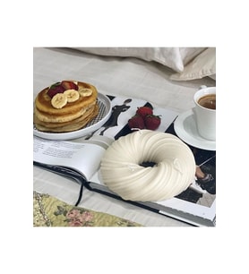Büyük Boy 22cm Özel Tasarım Donut Kek Mum (Çok Renkli)