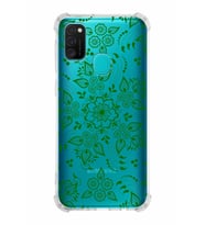Samsung Galaxy M21  Köşe Korumalı Antişok Kapak Nostalji Desen Tasarımlı Şeffaf  Kılıf