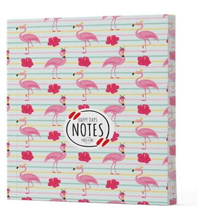 Flamingo 2 - Yan Boyamalı Çizgili Defter