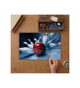 Devrilen Bowling Topları - Eğlence - Oyun Tasarımı 240 parça Ahşap Puzzle Ahşap Kutuda MP02006